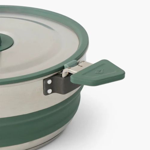 Sea To Summit Detour Stainless Steel Collapsible Pot - 3L Green