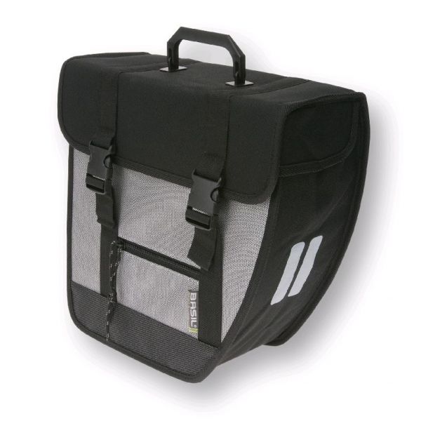 Basil Tour Single Right Pannier - Black/Silver