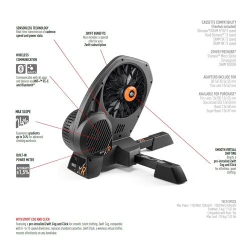 Elite Direto XR Trainer With Zwift Cog & Click
