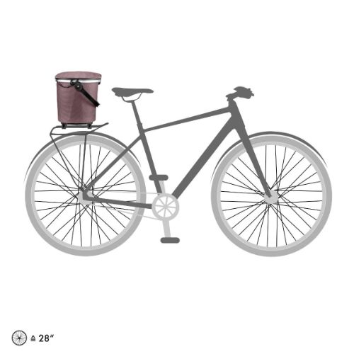 Ortlieb 17.5L Up-Town Rack Urban Carrier Basket - Ash Rose