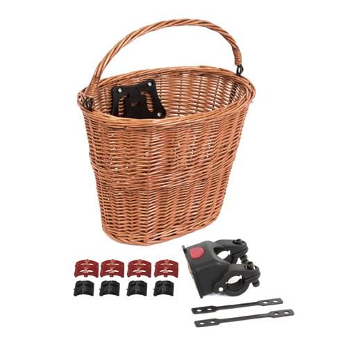 Front Wicker Basket - Quick Release - Tan