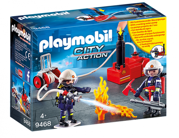 Playmobil Firefighters With Water Pump - CLEARANCE