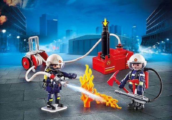 Playmobil Firefighters With Water Pump - CLEARANCE