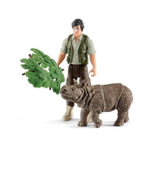 Schleich Ranger & Rhinoceros Starter Set