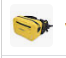 100% Waterproof Dry Waist Bag - Yellow/Black - CLEARANCE