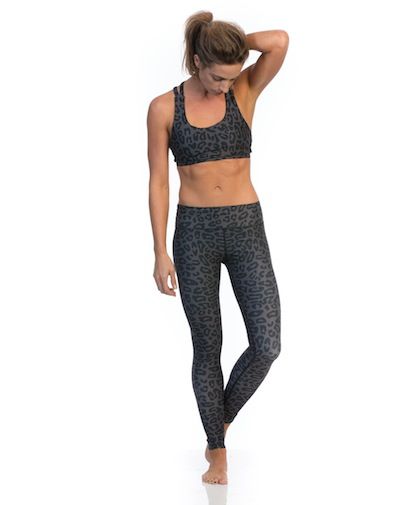 SIX30 Charcoal Cheetah Compression Tights - CLEARANCE
