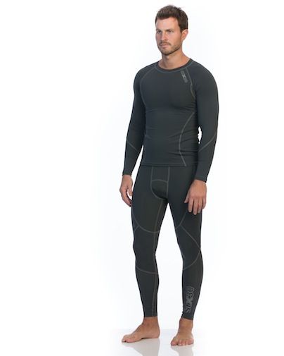 SIX30 Mens Long Sleeve Compression Top - Charcoal-CLEARANCE