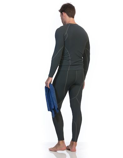 SIX30 Mens Long Sleeve Compression Top - Charcoal-CLEARANCE