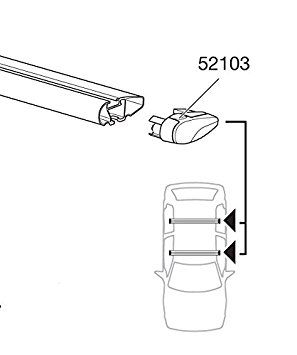 Thule 1500052103 Left Hand WingBar End Caps