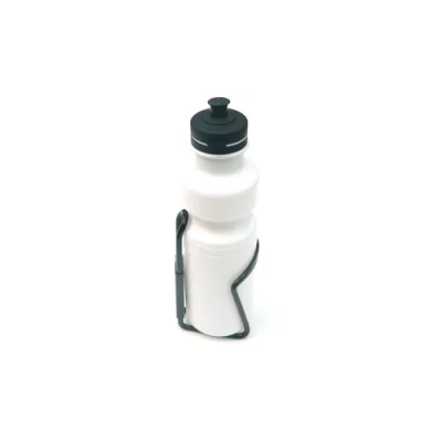 750Ml Water Bottle + Alloy Cage - White