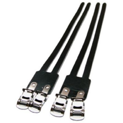 Leather Double Toe Straps - Black - CLEARANCE
