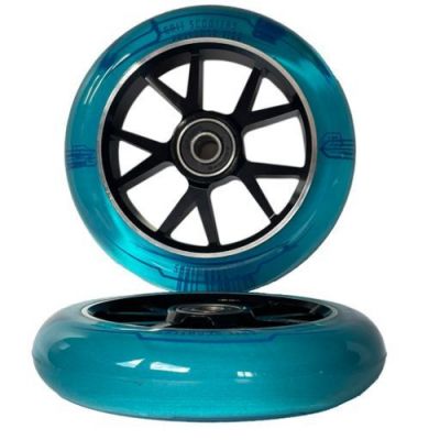 Grit Black/Trans Blue Wheels - 110MM