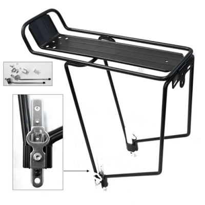 26 - 29" Rear Pannier Rack - Black