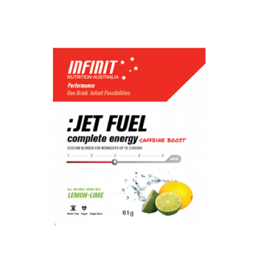 INFINIT NUTRITION Jet Fuel Lemon Lime with Caffeine Sports Hydration - 10 Pack