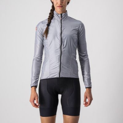 Castelli Women'S Aria Shell Cycling Jacket - Silver Gray
