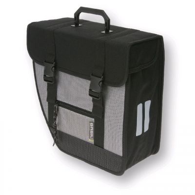 Basil Tour Single Left Pannier - Black/Silver