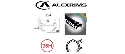 Alex DM21 26" Rim - 36H