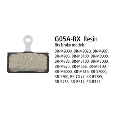 Shimano Br-M9000 G05A-Rx Resin Disc Brake Pads - SUPER SALE