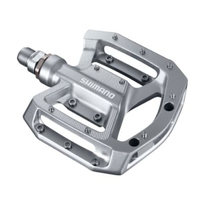 Shimano PD-GR500 Trail / All Mountain Flat Platform Pedals - Silver 