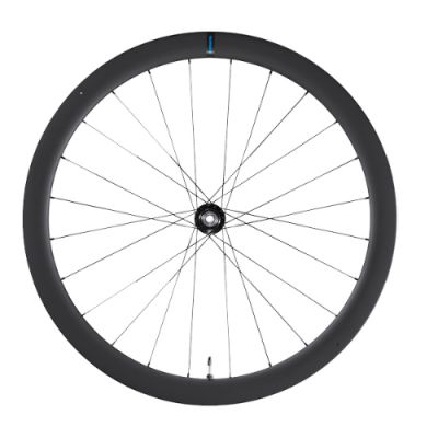 Shimano WH-Rs710-C46-Tl Carbon Clincher 46Mm Front Wheel - 12Mm E-Thru Centerlock