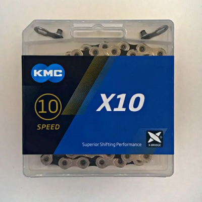 Kmc X10 1/2 X 11/128" Superlight Chain - Silver/Black