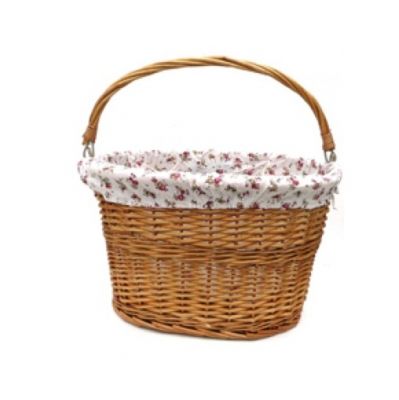 Large Cane Basket - Lined