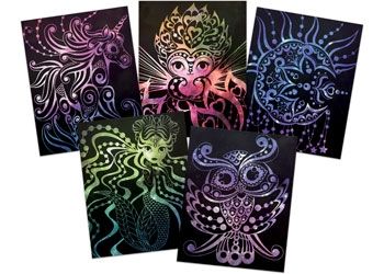 Nebulous Stars - Scratch Art _ CLEARANCE