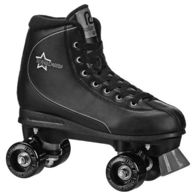 RDS Roller Star 600 Mens Black Grey Roller Skates -size 9 - CLEARANCE