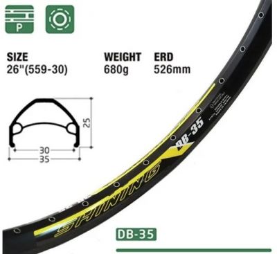 Shining Downhill 26" Rim - 36H