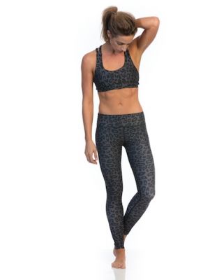 SIX30 Charcoal Cheetah 3/4 Compression Tights