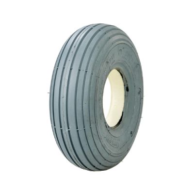 3.00-4 Grey Foam Filled Tyre, Ribbed, SOLID