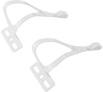 White Toe Clips - Single Strap - CLEARANCE